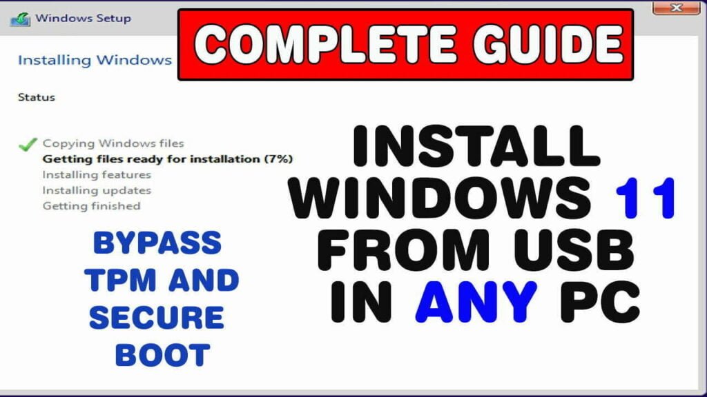How to Install Windows 11 in Any Computer from USB Pendrive