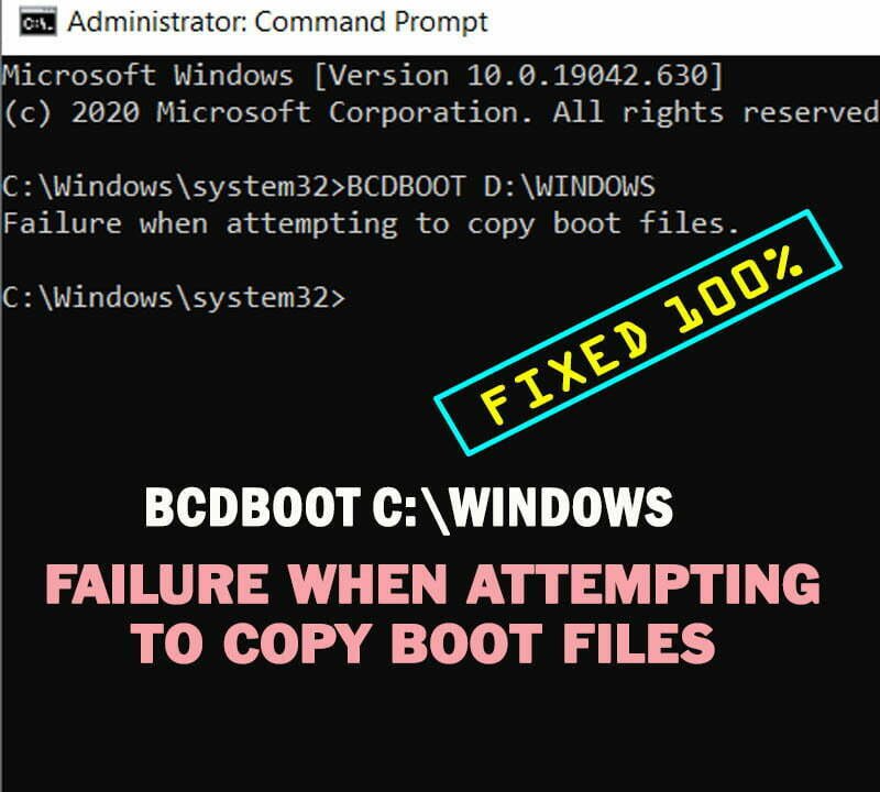 Failure When Attempting to Copy Boot Files | Fixed 100%