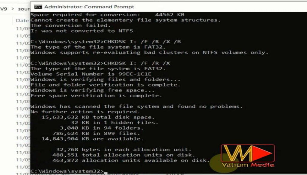Check USB Disk Status Using CHKDSK Tool