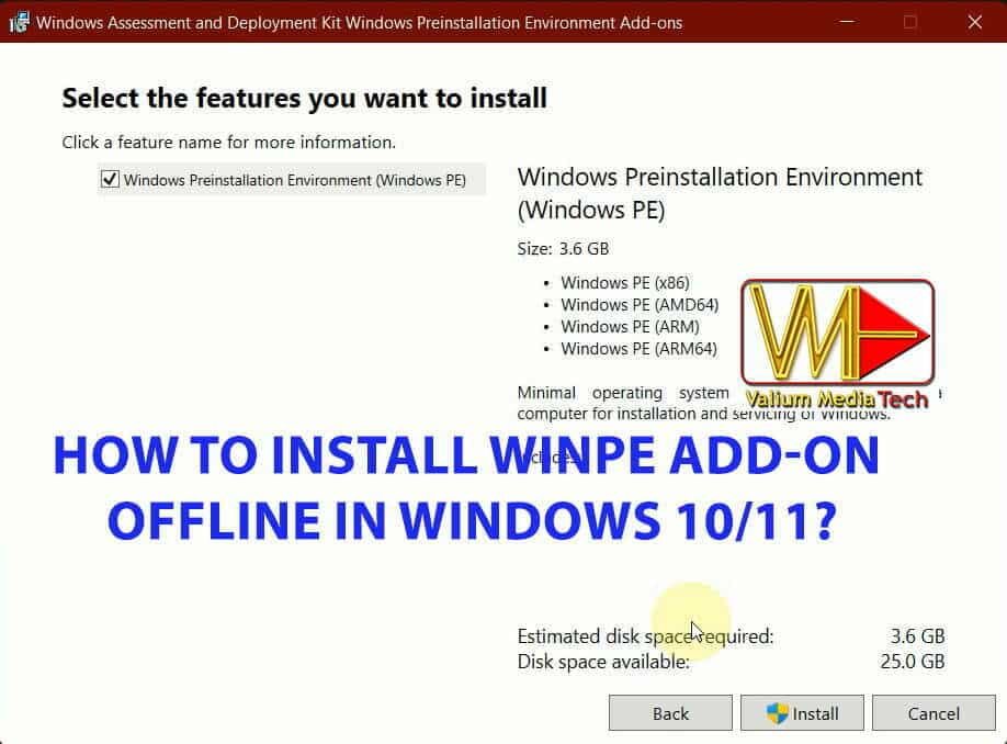 How to Download & Install WinPE Addon in Windows 10/11 ADK Offline or Online