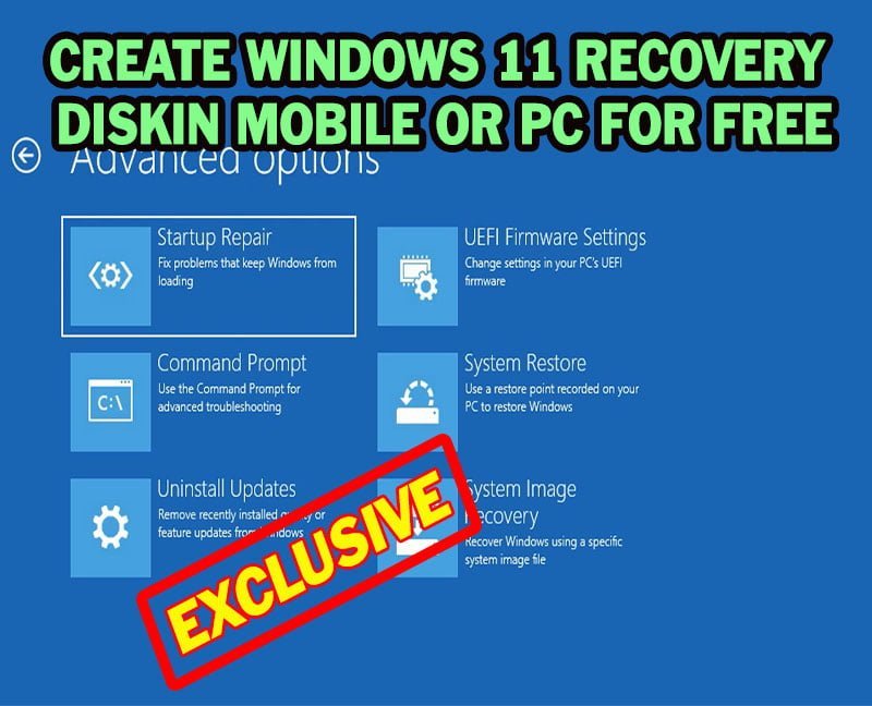 How to Create Windows 11 Recovery USB Free Download