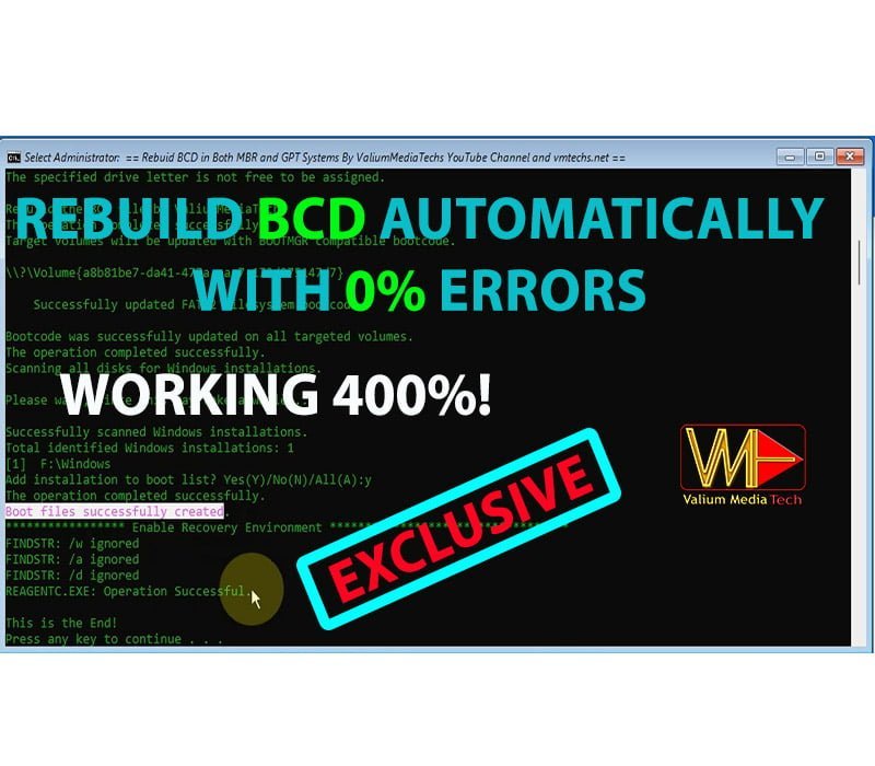 How to Rebuild BCD & Create System or EFI Partition Automatically Windows 11/10/8