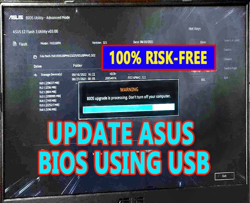 How to Update ASUS BIOS Using USB Flash Drive
