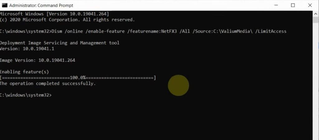 Install dot net in Windows 10 offline CMD
