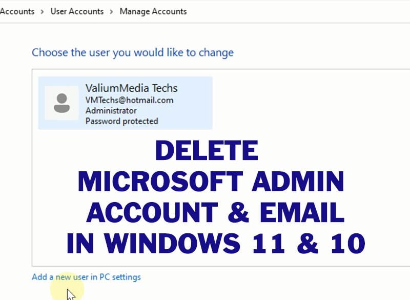 How to Remove Microsoft Account in Windows 11