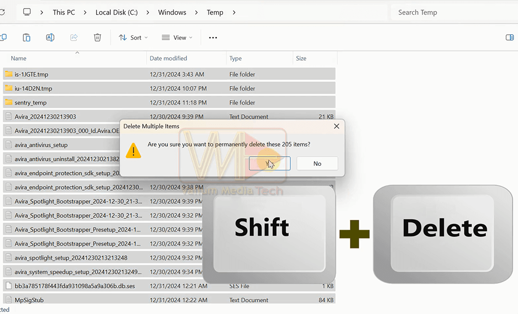 Removing Temp files