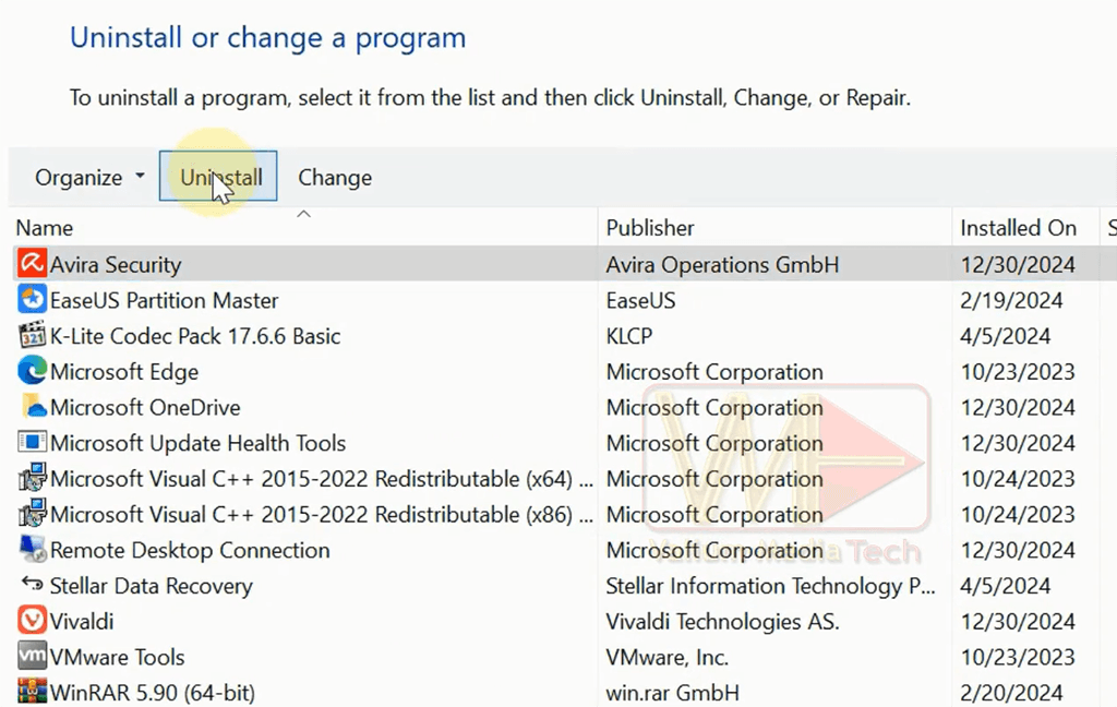 Removing Antivirus App