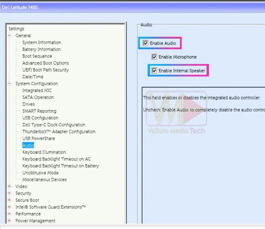 Enable Audio Controller in BIOS Settings