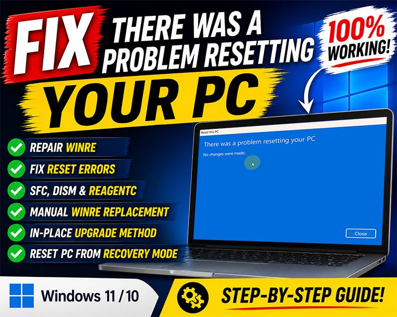 How to Fix There Was a Problem Resetting Your PC | Reset PC to Factory Settings in Windows 10 & 11