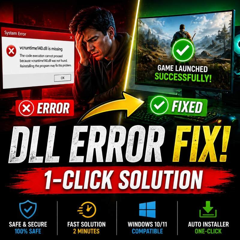 How to Fix vcruntime140.dll is Missing or msvcp140.dll Was Not Found in Windows 10/11