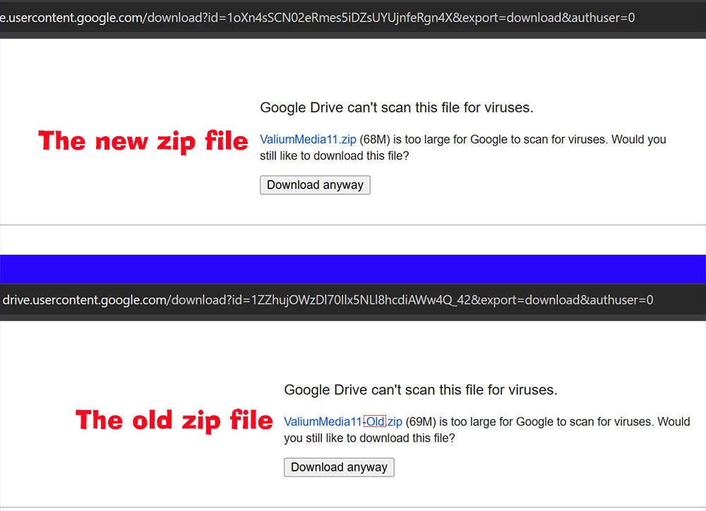 Old vs new file